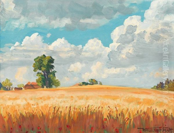 Aufsteigende Gewitterwolken Oil Painting by Waldemar Theophil Fink