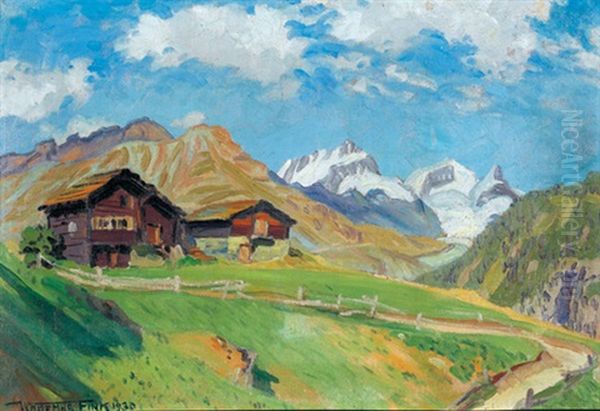 Sommertag Bei Zermatt Oil Painting by Waldemar Theophil Fink