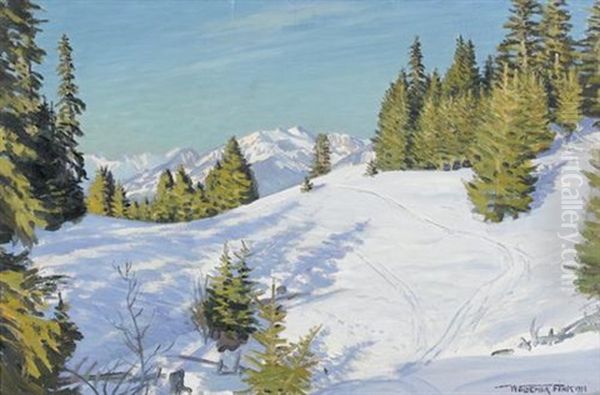 Sonniger Winternachmittag Oil Painting by Waldemar Theophil Fink