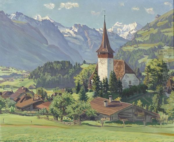 Frutigen Oil Painting by Waldemar Theophil Fink