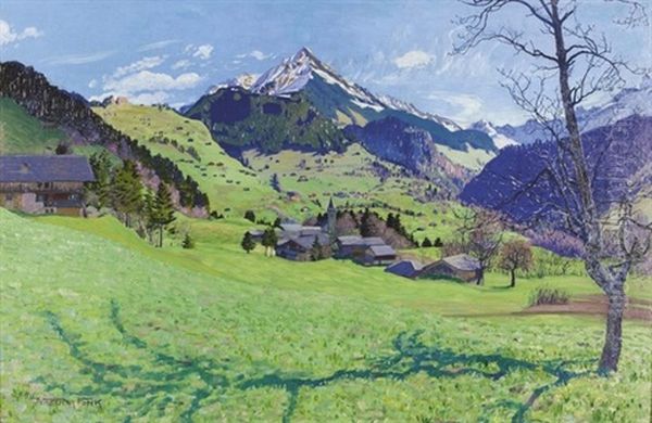 Sommerliche Landschaft In Den Alpen Oil Painting by Waldemar Theophil Fink