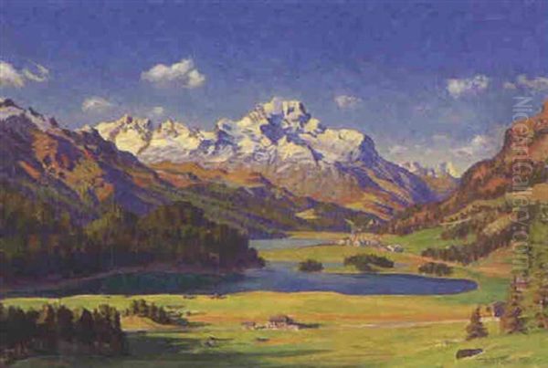 Engadin Von Suvretta Aus Oil Painting by Waldemar Theophil Fink