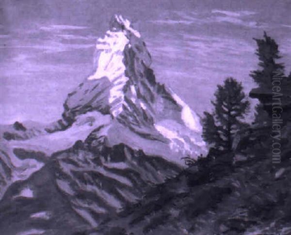 Morgensonne Am Matterhorn Oil Painting by Waldemar Theophil Fink