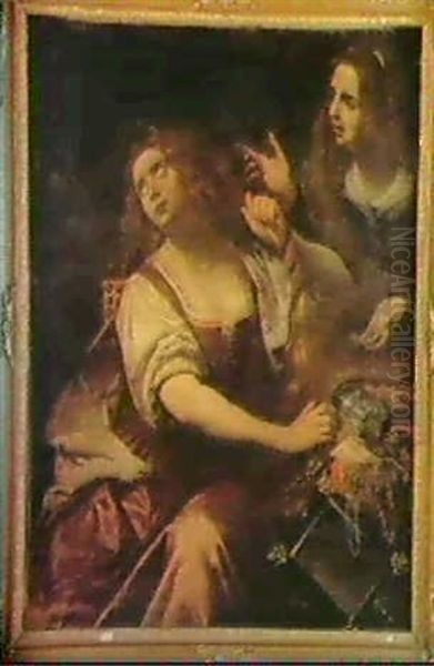 La Toilette D'esther Oil Painting by Paolo Domenico Finoglia