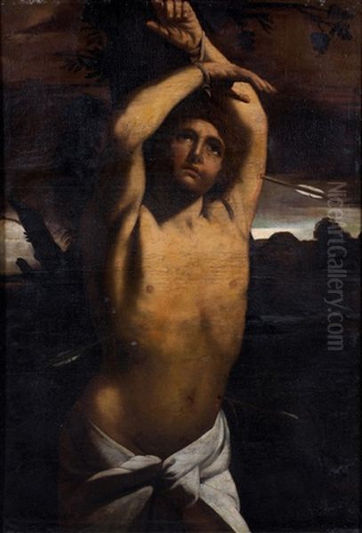 Saint Sebastien (after Guido Reni) Oil Painting by Louis (Ludovico) Finson