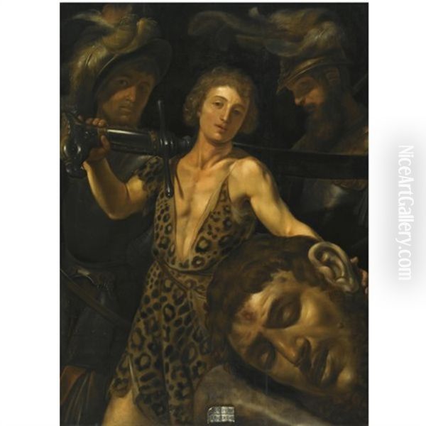 David With The Head Of Goliath Oil Painting by Louis (Ludovico) Finson