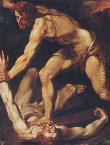 Cain Slaying Abel by Louis (Ludovico) Finson