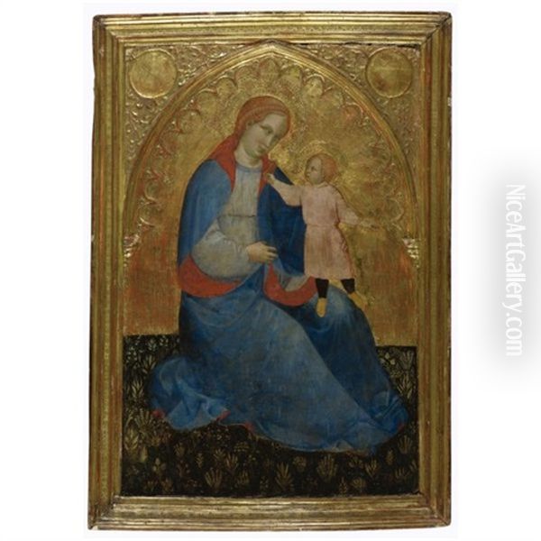 The Madonna And Child (madonna Of Humility) Oil Painting by Jacobello Del Fiore