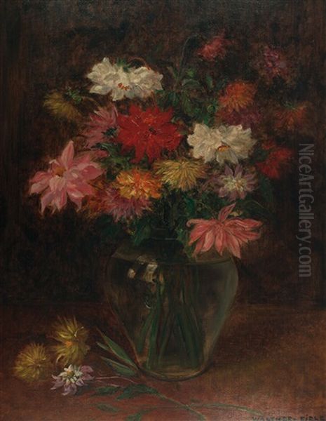 Blumenstraus In Vase Oil Painting by Walter Firle