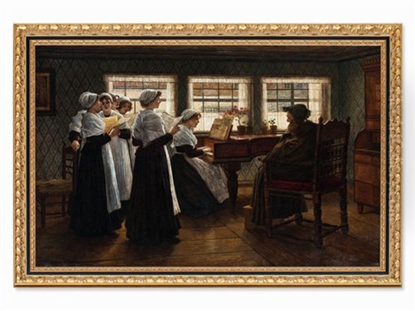 Morning Prayer Oil Painting by Walter Firle