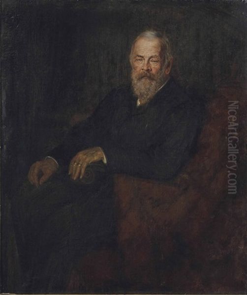 Portrait Of Luitpold Price Regent Of Bavaria, Three-quarters Length Oil Painting by Walter Firle