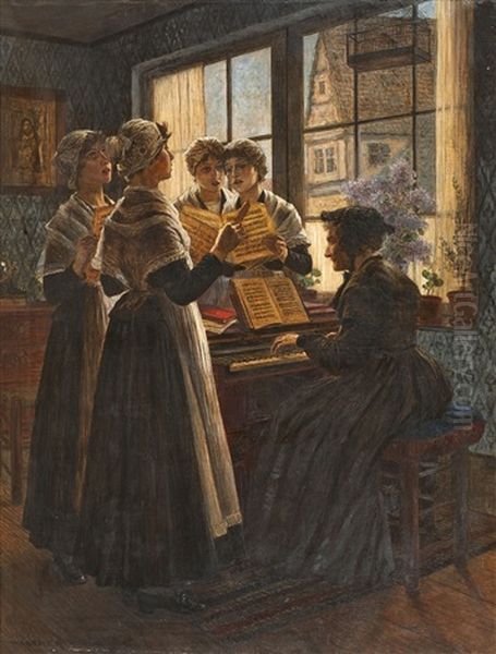 Gesangsstunde Oil Painting by Walter Firle