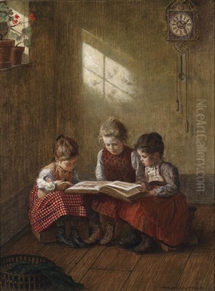 Spannende Lekture Oil Painting by Walter Firle