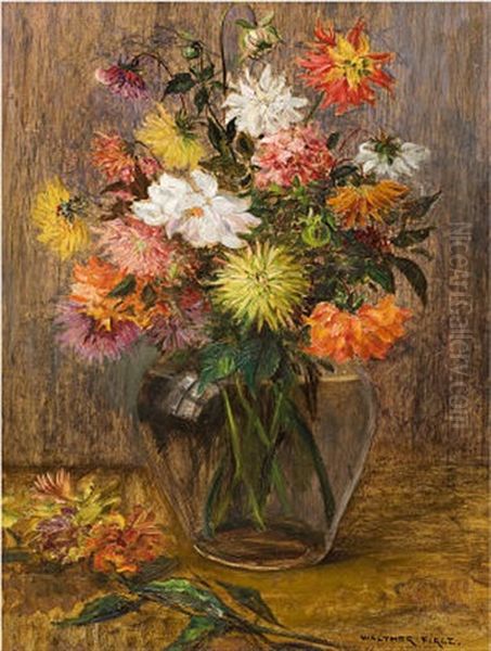 Blumenstillleben Oil Painting by Walter Firle