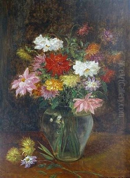 Blumenstillleben Oil Painting by Walter Firle