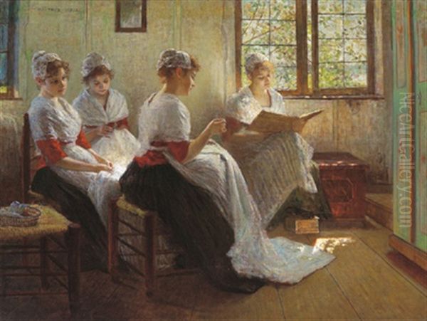 Die Naherinnen Oil Painting by Walter Firle