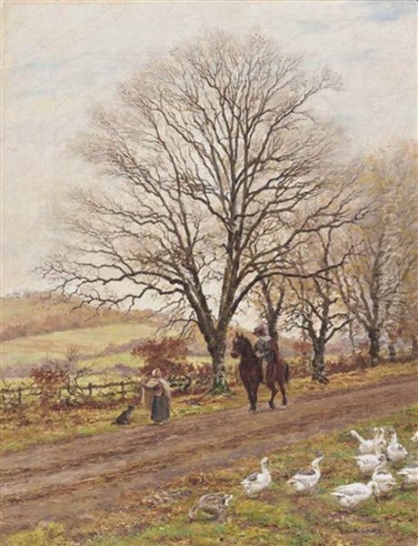 A Chance Encounter Oil Painting by Marie Francois Firmin-Girard