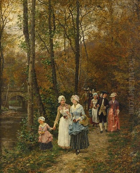 Le Retour De La Messe Oil Painting by Marie Francois Firmin-Girard