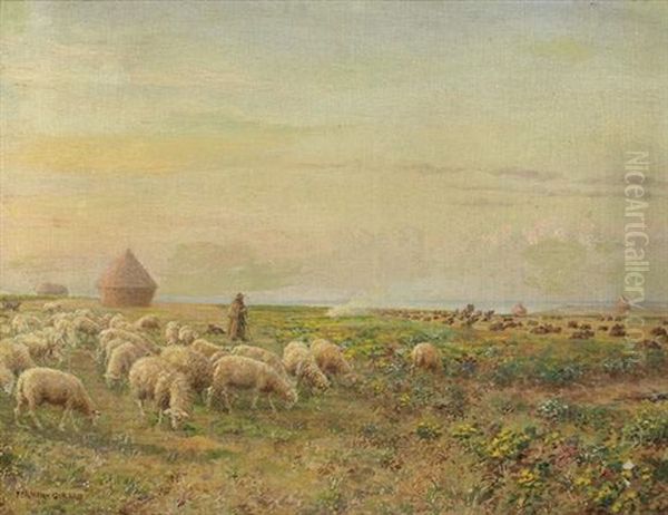 Berger A Ogival, Picardie Oil Painting by Marie Francois Firmin-Girard