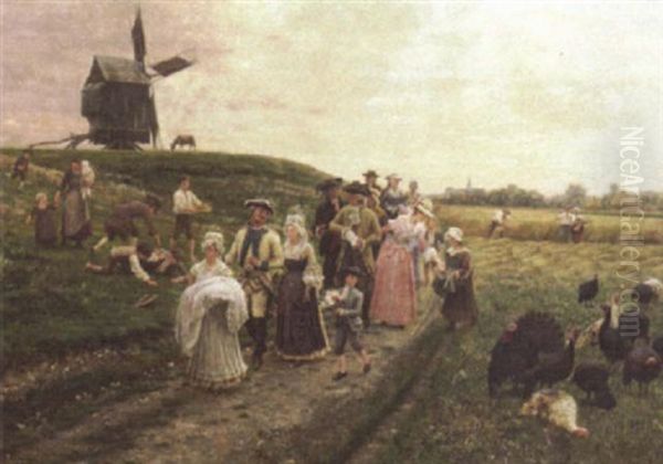 Le Baptime Oil Painting by Marie Francois Firmin-Girard