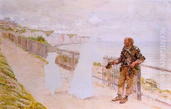 The Old Beggar Oil Painting by Marie Francois Firmin-Girard