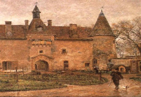 Le Chateau De Gatellier, Automne Oil Painting by Marie Francois Firmin-Girard