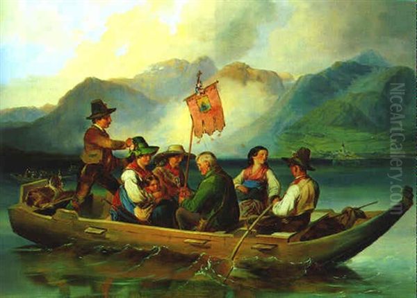 Frohnleichnamsfahrt Auf Dem Wolfgangsee by Johann Fischbach