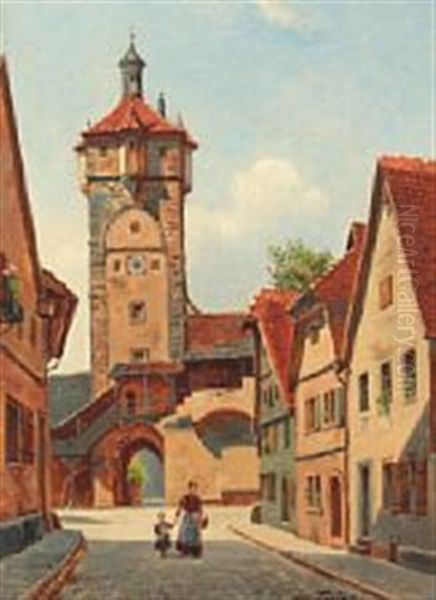 Klingenturm, Rothenburg by August Fischer