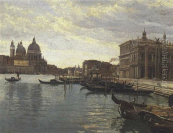 Venezia, Chiesa Della Salute Oil Painting by August Fischer