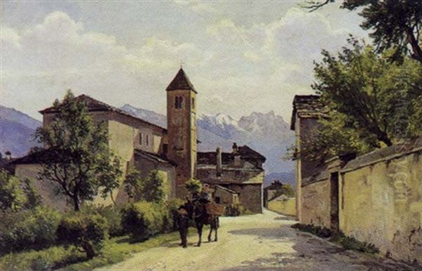 Parti Fra Aosta Oil Painting by August Fischer