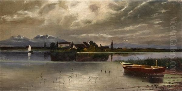 Am Chiemsee Oil Painting by Eduard Fischer