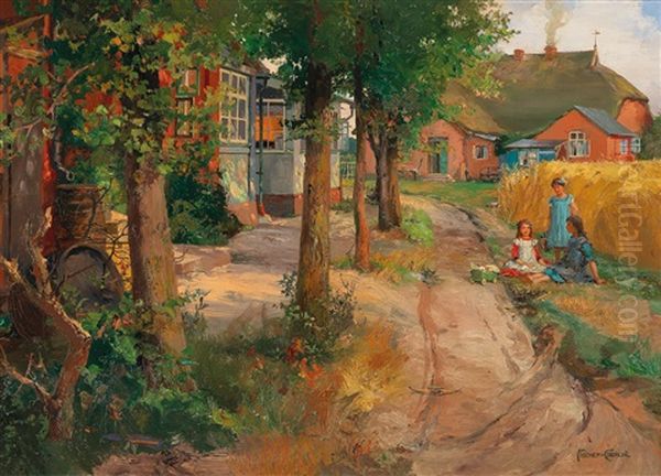 Summer Retreat Oil Painting by Ernst Albert Fischer