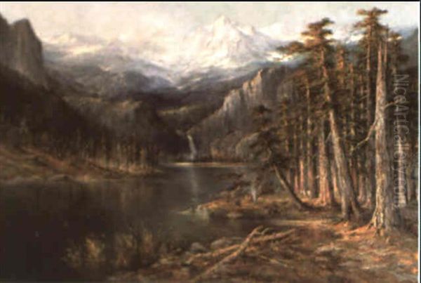 Cascade Lake Oil Painting by Hugh Antoine Fischer