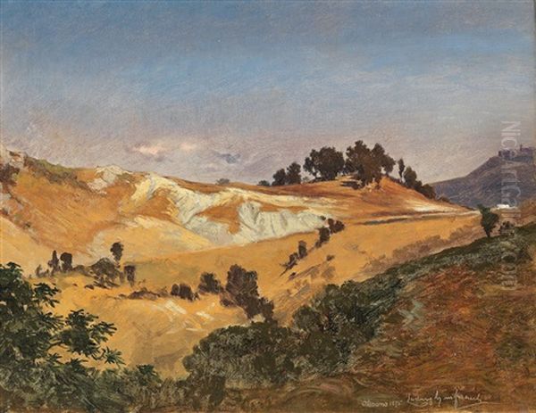 Scene Near Olevano Oil Painting by Ludwig Hans Fischer