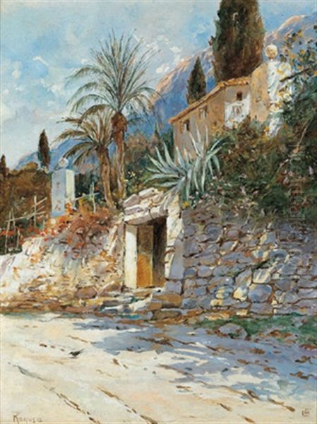 Motiv Aus Ragusa, Dubrovnik Oil Painting by Ludwig Hans Fischer