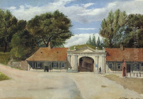 Blick Auf Das Kastellet In Kopenhagen Oil Painting by Philip August Fischer