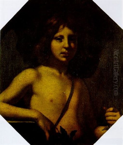 Cupidon Oil Painting by Felice (il Risposo) Fischerelli