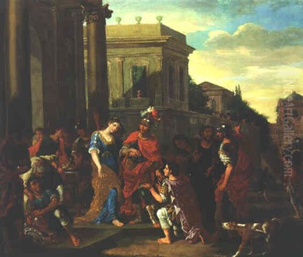 The Continence Of Scipio Oil Painting by Isaac Fisches