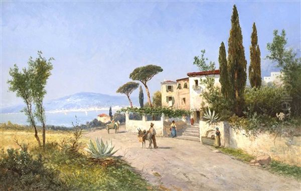 Italienische Inselidylle Oil Painting by Georg Fischhof