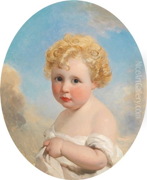 Portrait Of G. F. Marx At The Age Of 15 Months Oil Painting by William Fisher