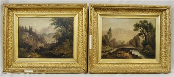 Vermont Landscapes (2 Works) Oil Painting by D.A. Fisher