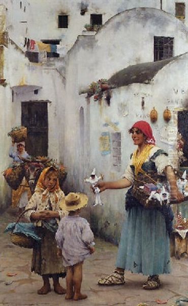 The Toy Seller Oil Painting by Horace Fisher