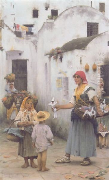 The Toy Seller Oil Painting by Horace Fisher