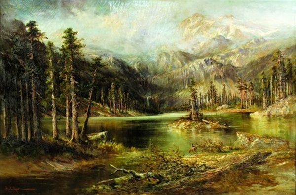 Spring Runoff Oil Painting by Hugo Anton Fisher