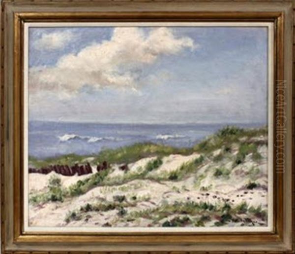 Coastline With Sand Dunes Oil Painting by Hugo Melville Fisher