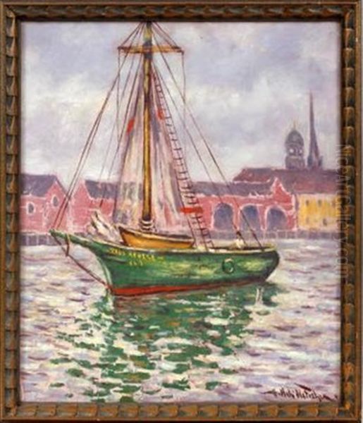 The Sailboat Paul Revere Oil Painting by Hugo Melville Fisher