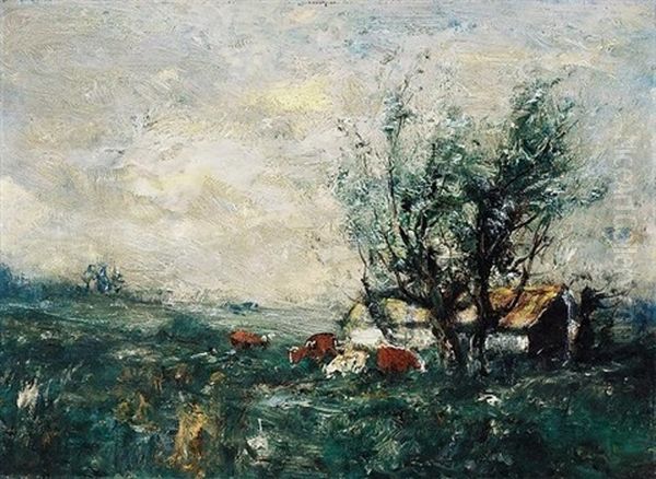 Surrey Pastures Oil Painting by Mark William Fisher