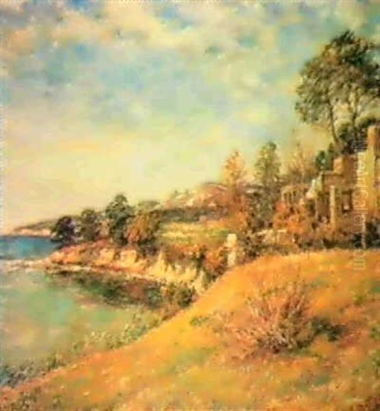 Ruins By The Coast, Provence Oil Painting by Mark William Fisher