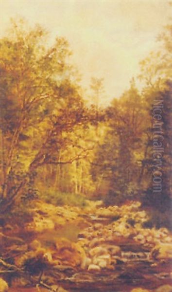 The Brook Oil Painting by John Lee Fitch