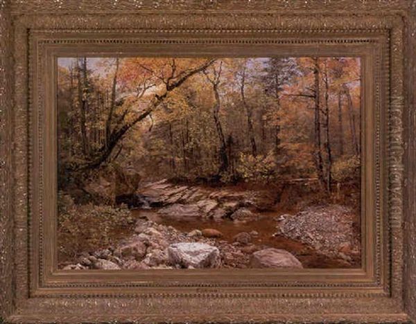 Brook In Autumn Oil Painting by John Lee Fitch